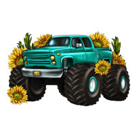 monster truck with sunflower western | Teevron