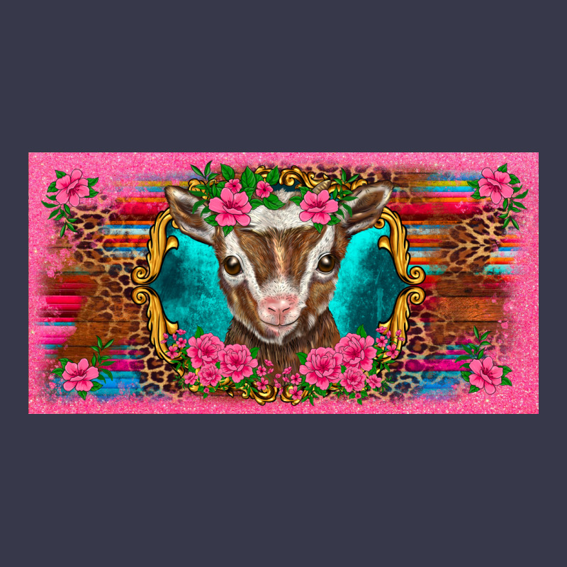 Western Baby Boer Goat Pink Flowers Serape Leopard Pink Glitter Patter Long Sleeve Tee by BarkalooDesign | Teevron