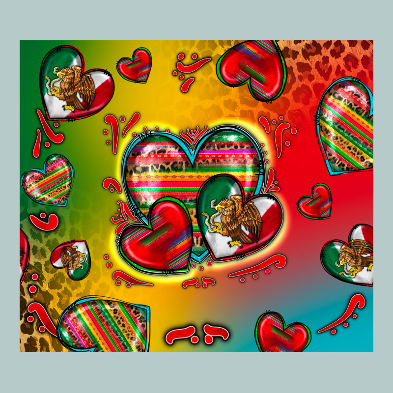 Mexico Hearts Heavy Core Tee by Zillion Design Studio | Teevron