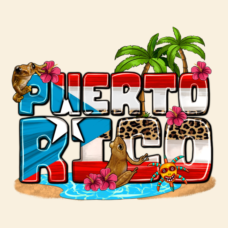 Puerto Rico And Flowers With Frog Vintage Hoodie by AdoDesignShop | Teevron