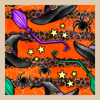 Halloween Witch Hats Leopard Seamless Pattern Heavyweight Sweatshirt | Teevron
