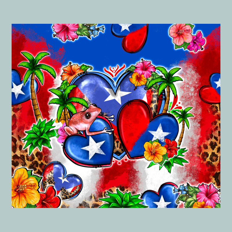 Puerto Rico Hearts Heavy Core Tee by Zillion Design Studio | Teevron