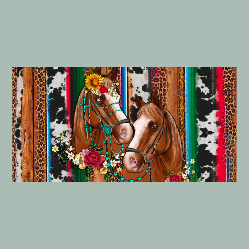 Western Horses Gemstone Horse Cowhide Leopard Floral Background Licens Classic Tee by Artiststas | Teevron