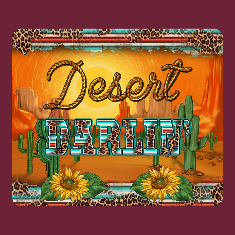 Western Desert Darlin Sunset Serape Leopard Sunflowers Mousepad Long Sleeve Tee by BarkalooDesign | Teevron
