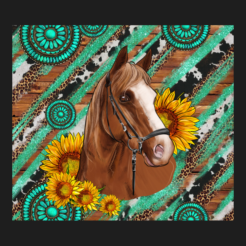 Western Horse With Gemstone And Sunflower Classic Tee by Artiststas | Teevron