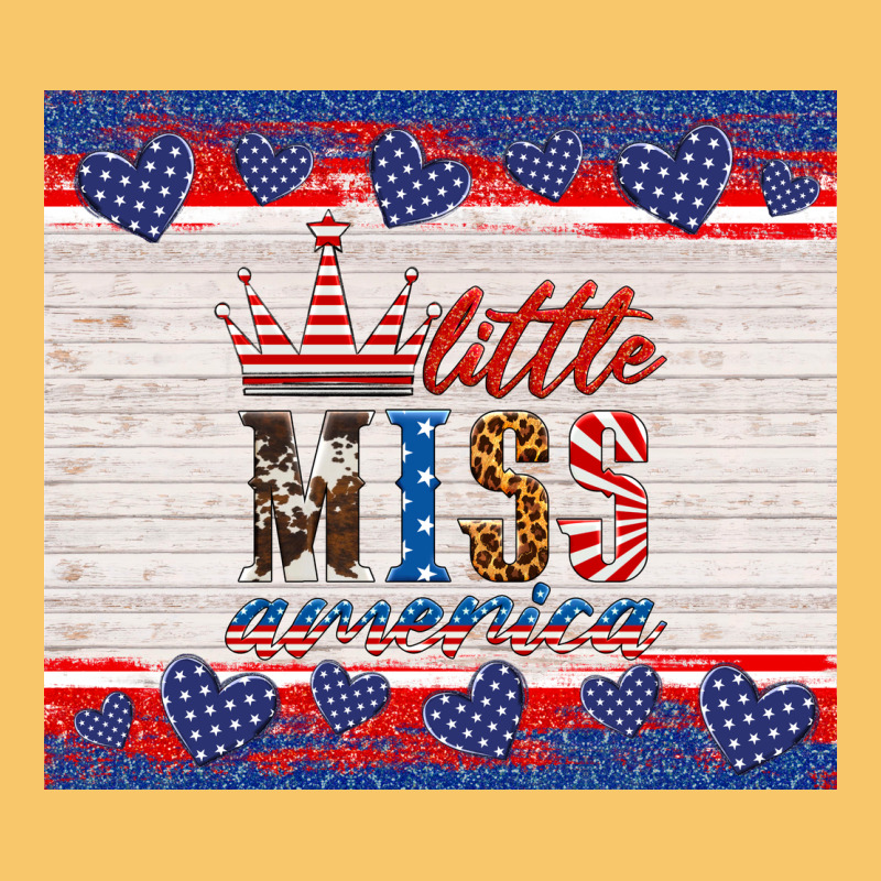 4th Of July Little Miss America Vintage Hoodie by HRA Design Shop | Teevron