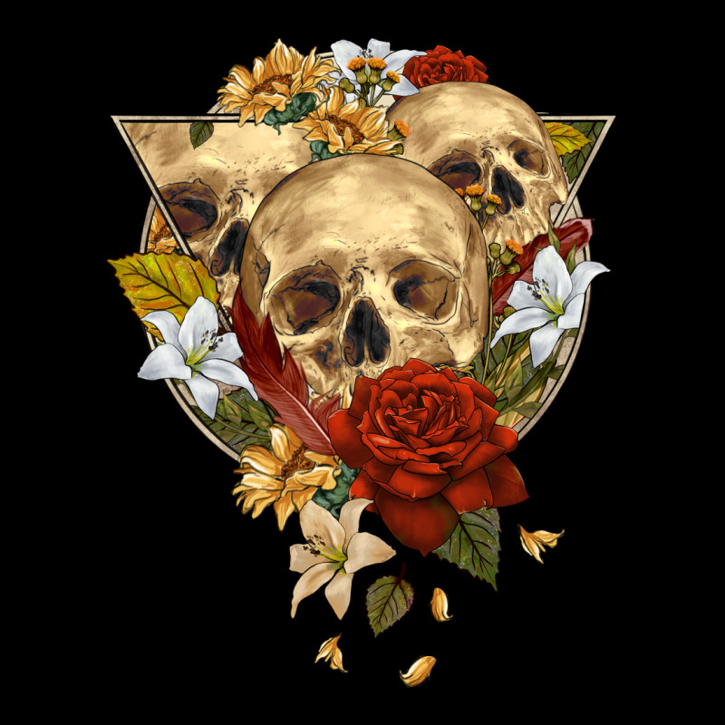 Triangle Flower Skeletons Heavy Core Tee by RanaPortraitStore | Teevron