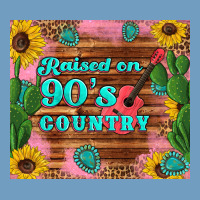 Raised 90's Country Guitar Cactus Sunflower's Urban Heavy Tee | Teevron