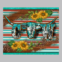 Western Cow Serape Leopard Sunflowers Mousepad Long Sleeve Tee | Teevron