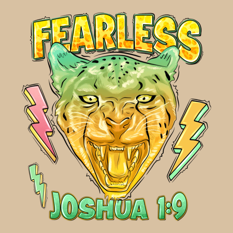 Fearless Joshua 1 9 Cheetah Heavyweight Hoodie by LillyAllenDesigns | Teevron