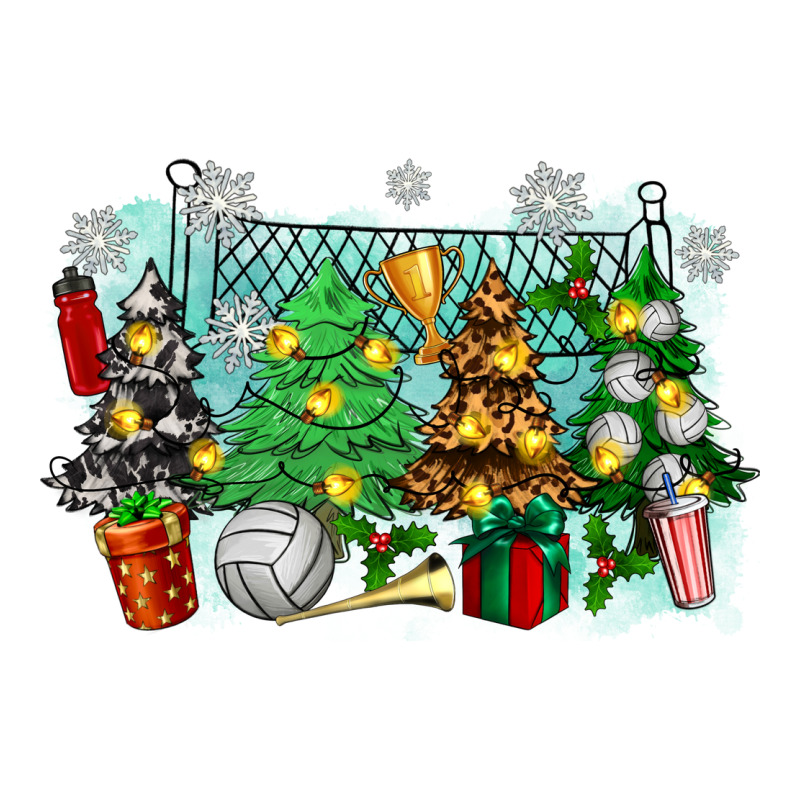 Christmas Trees With Volleyball Premium Tee by Zillion Design Studio | Teevron