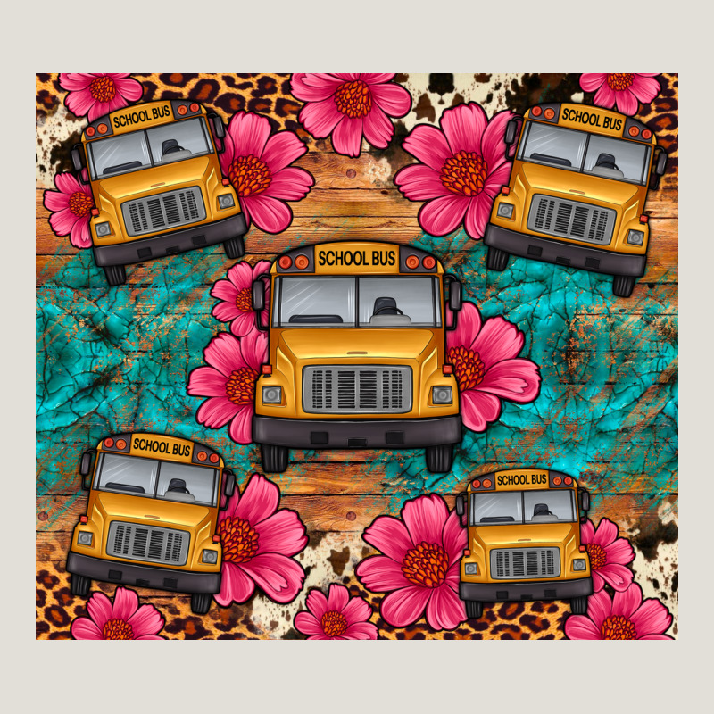 School Bus Leopard Cowhide Heavy Core Tee by Artiststas | Teevron