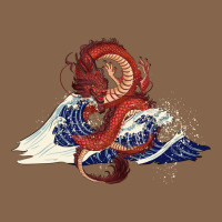 Asian Dragon And Ocean Waves Premium Tee | Teevron