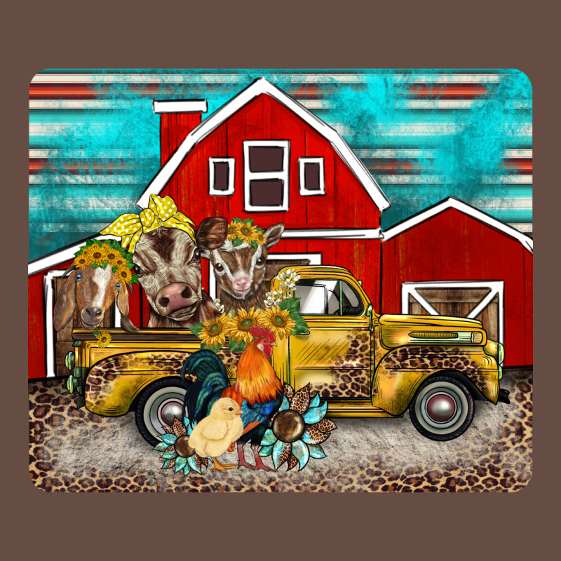 Western Truck Farm Animals Mousepad Long Sleeve Tee by BarkalooDesign | Teevron