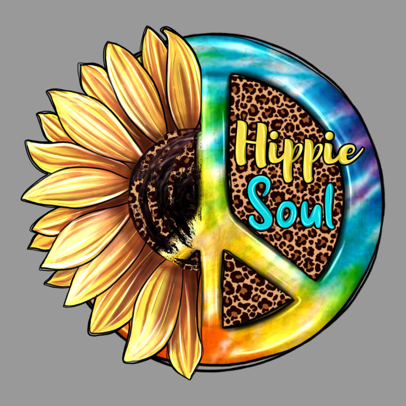 Hippie Soul With Sunflower And Leopard Background Vintage Hoodie by JahusDesignShop | Teevron