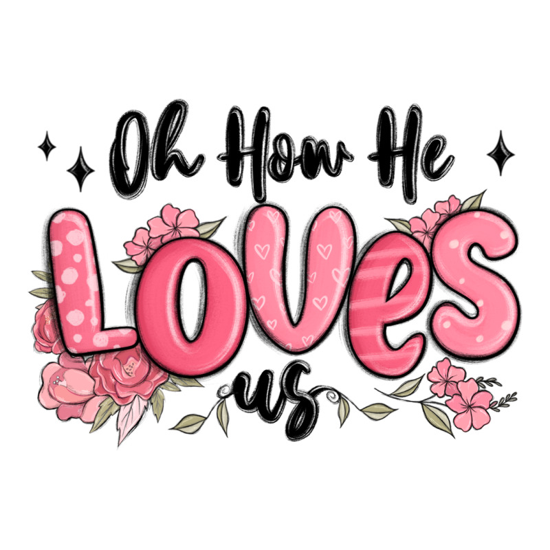 Oh How He Loves Us Zipper Hoodie by MaliasSmallBusiness | Teevron