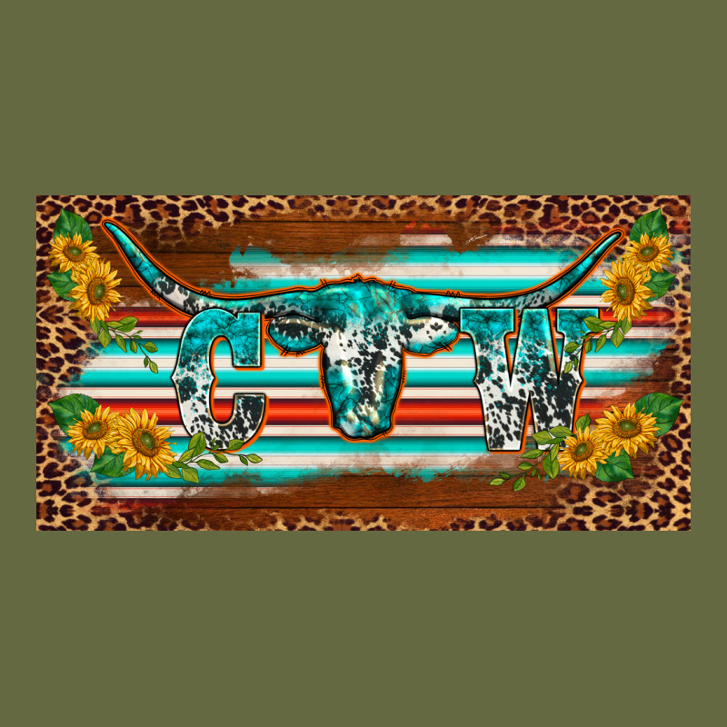 Western Howdy Cowgirl Leopard Serape   License Plate Template Long Sleeve Tee by BarkalooDesign | Teevron