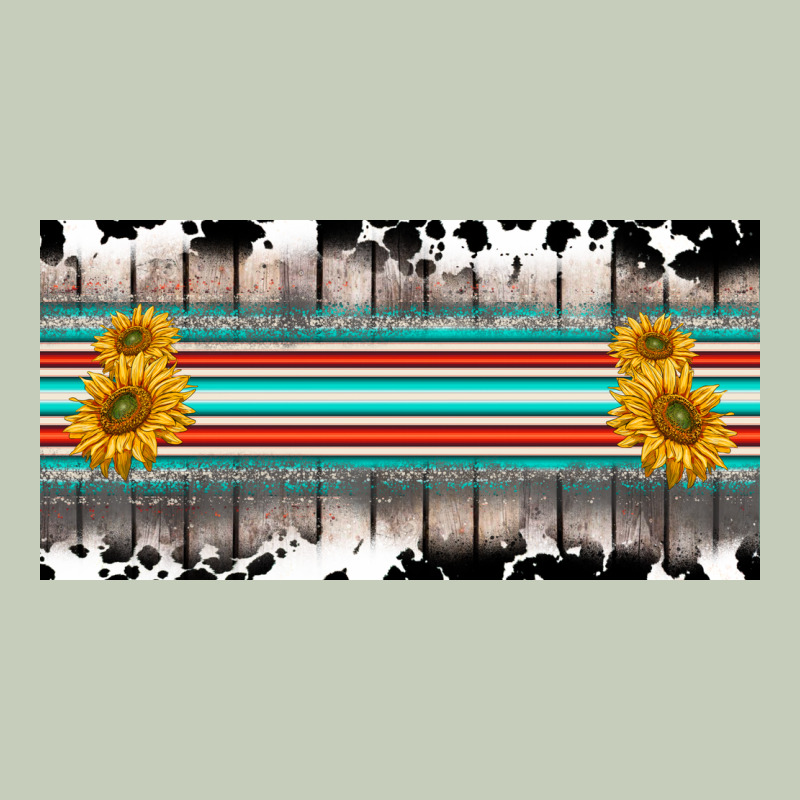 Western Cowhide Serape Sunflower Mama License Plate Long Sleeve Tee by BarkalooDesign | Teevron