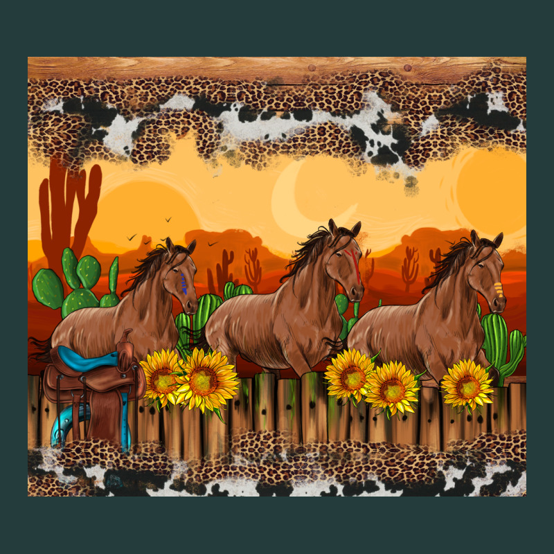 Western Horses And  Sunset With Sunflowers Classic Tee by Artiststas | Teevron