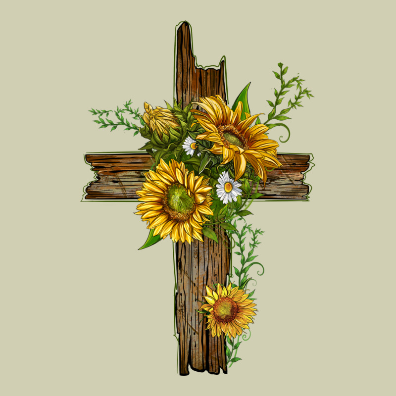 Sunflower Cross Heavy Core Tee by texasbilliewilder | Teevron