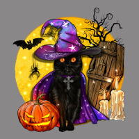 Black Witch Cat Coffin And Moon Vintage Tee | Teevron