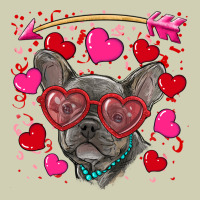 Valentine's Day French Bulldog Puppy Heavy Core Tee | Teevron