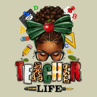 Teacher Life Afro Messy Bun Heavy Core Tee | Teevron
