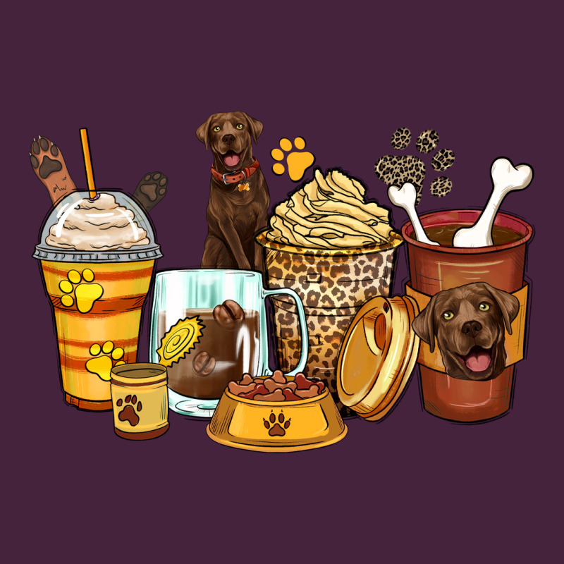 Labrador Retriever Coffee Cups Premium Tee by Zillion Design Studio | Teevron