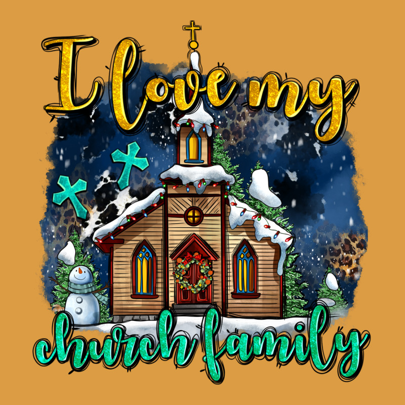 Christmas Church And Snow   ı Love My Church Family Urban Heavy Tee by AdoDesignShop | Teevron