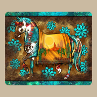Western Horse Sunset Turquoise's Gemstones Mousepad Long Sleeve Tee | Teevron