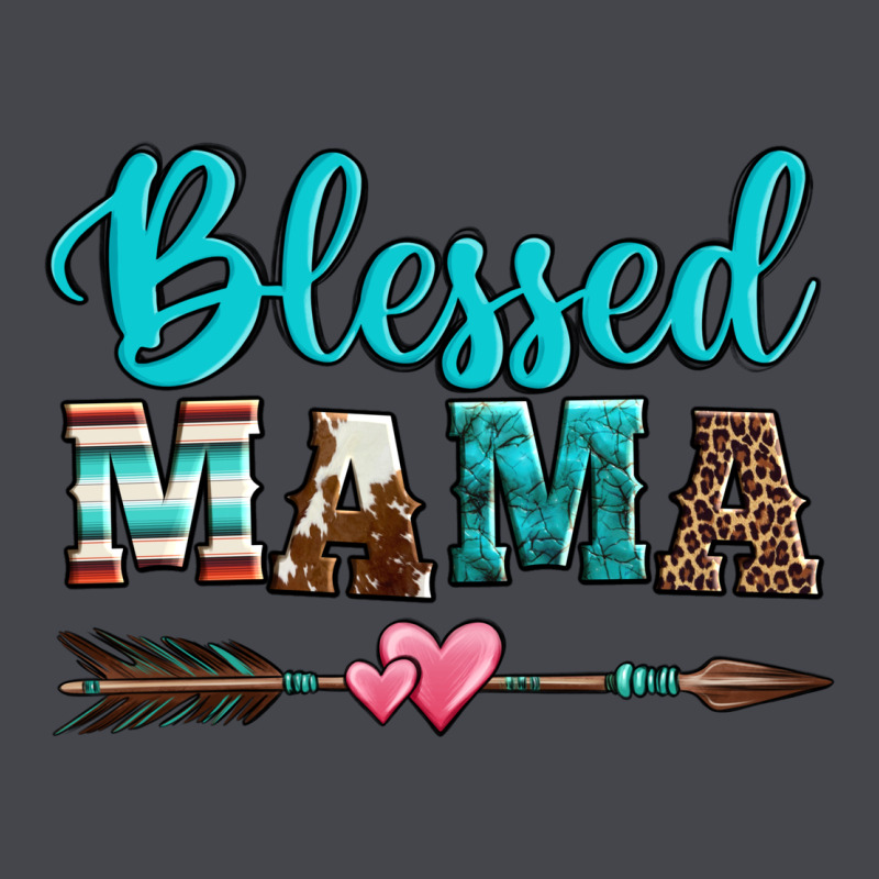 Blessed Mama Serape Cowhide Turquoise Long Sleeve Tee by Jasminsmagicworld | Teevron