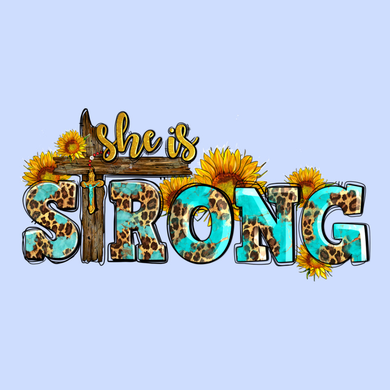 She Is Strong With Cross Urban Heavy Tee by AdoDesignShop | Teevron