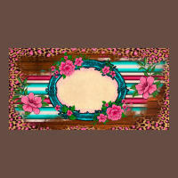 Western Pink Flovers Leopard Serape   License Plate Template Long Sleeve Tee | Teevron