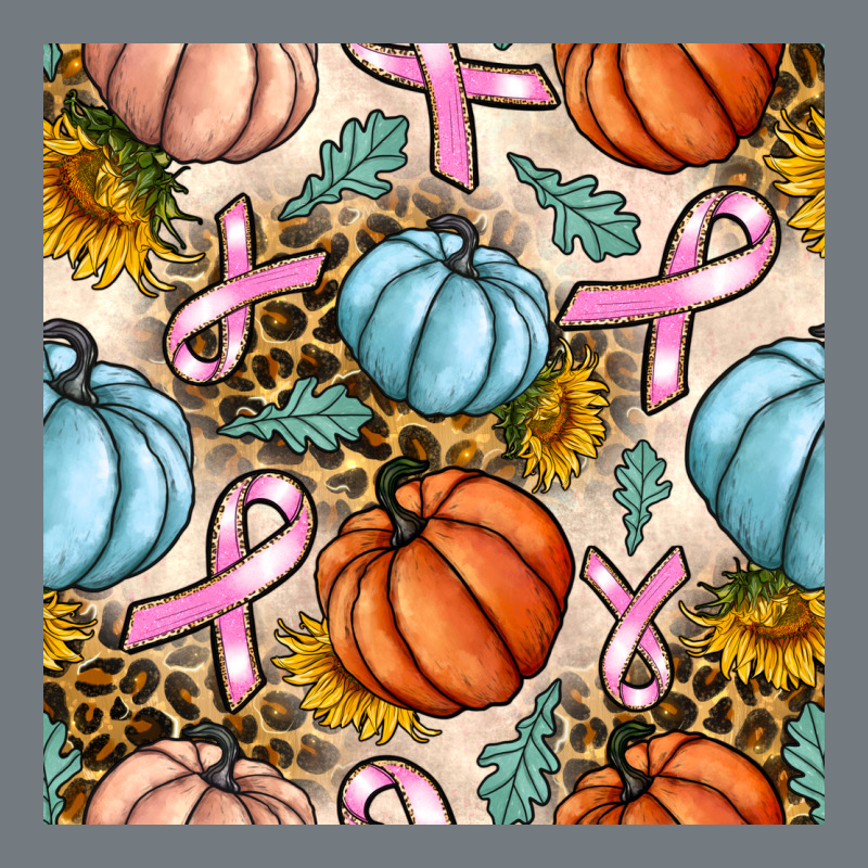 Breast Cancer Awareness With Pumpkin And Leopard Seamless Pattern Heavyweight Sweatshirt by BundleAndBundleShop | Teevron