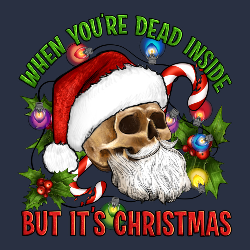When You're Dead Inside But It's Christmas Hippie Skeleton Santa Heavyweight Sweatshirt by Artiststas | Teevron
