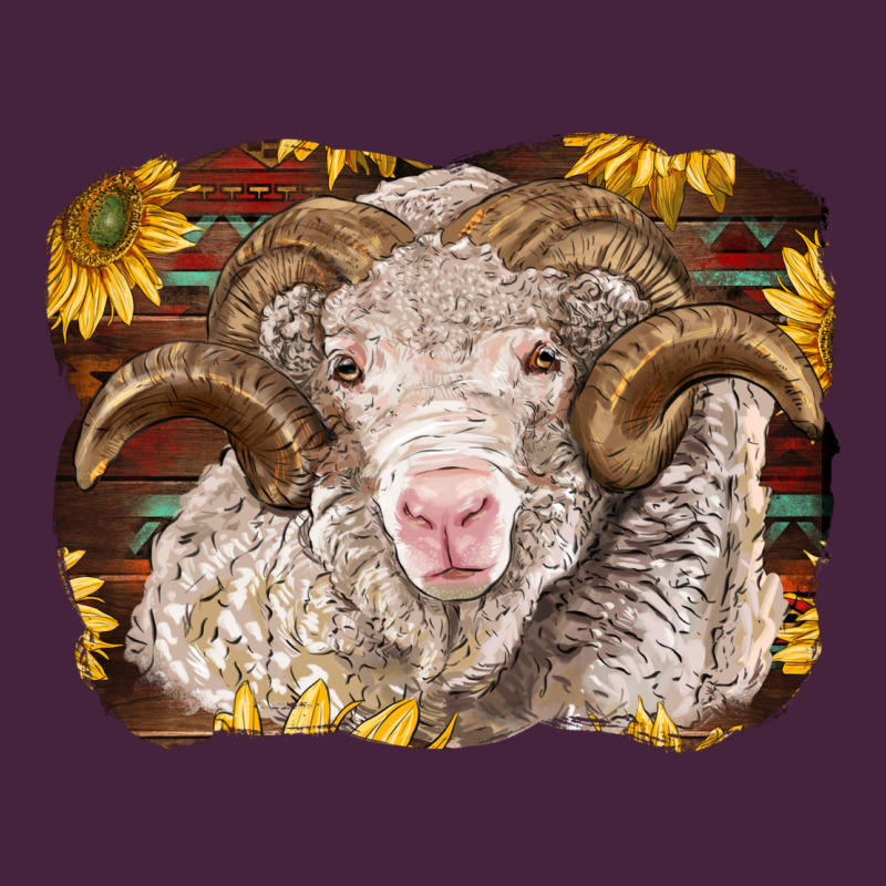 Merino Ram With Sunflowers Premium Tee by BarkalooDesign | Teevron