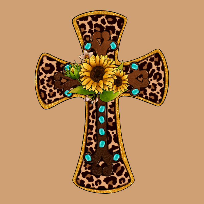 Leopard Gemstone Sunflower Cross Vintage Tee by JahusDesignShop | Teevron