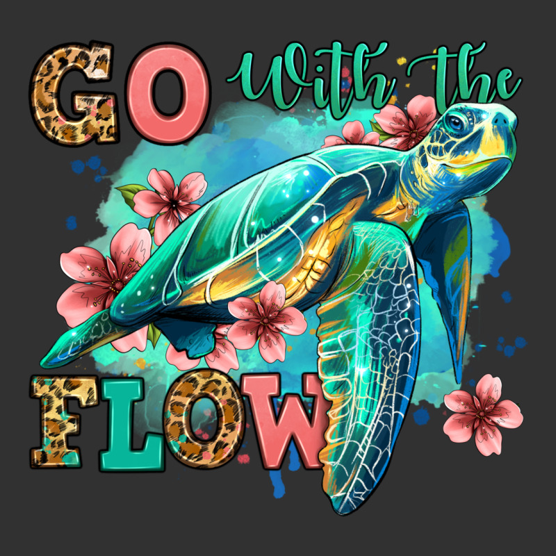 Go With The Flow Floral Turtle Urban Heavy Tee by Jasminsmagicworld | Teevron