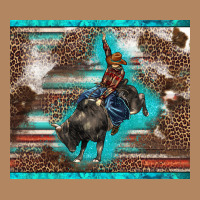 Western Rodeo Bullfighter Serape Leopards Turquoise's Gliterrs Long Sleeve Tee | Teevron