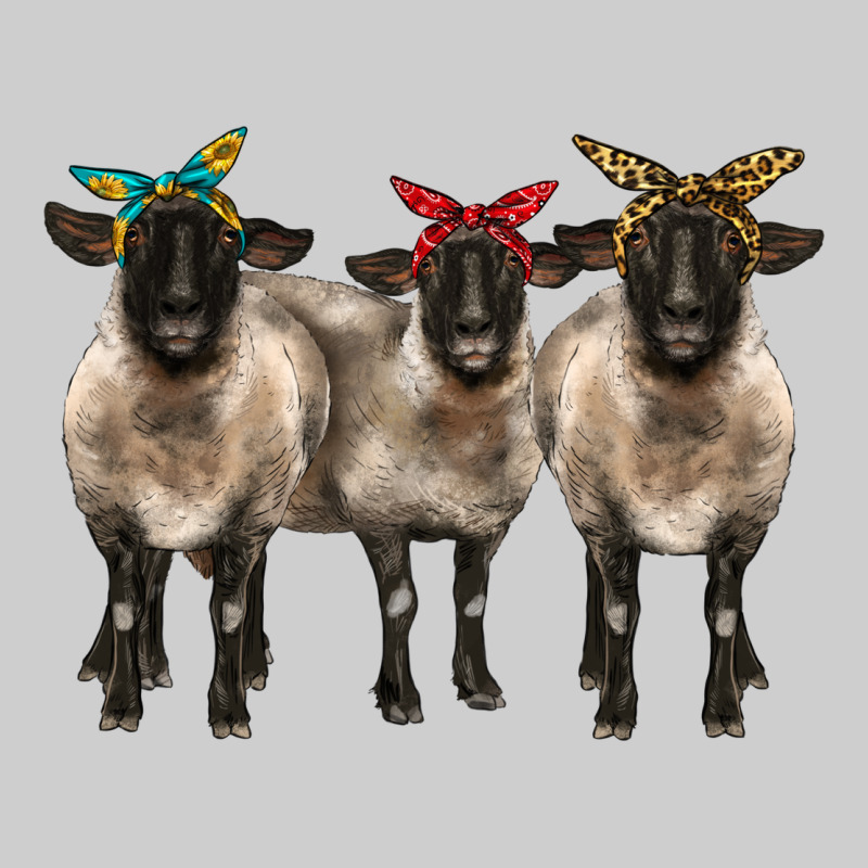 3 Sheeps Suffolk Ewe With Bandana Premium Tee by BarkalooDesign | Teevron