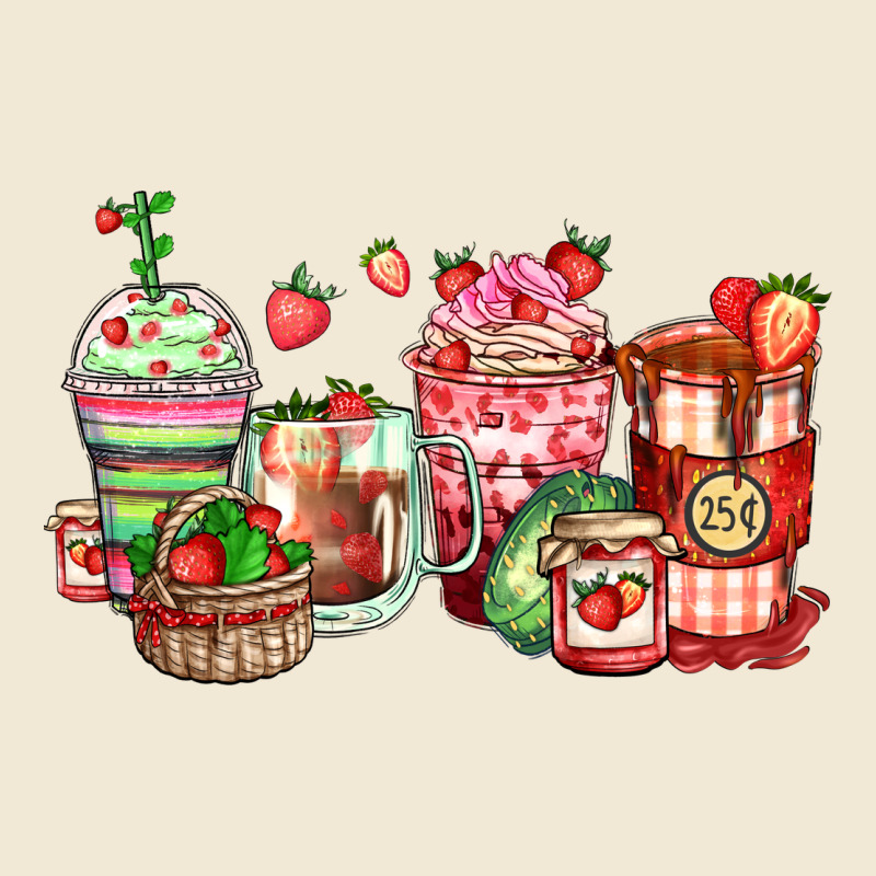 Strawberry Farm Fresh Coffee Cups Premium Tee by Zillion Design Studio | Teevron