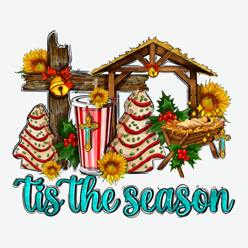 Tis The Seasin With Christmas Cake Abd Jesus Urban Heavy Tee by AdoDesignShop | Teevron