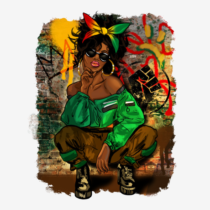 Juneteenth Black Woman Fashion Girl Urban Hoodie by CowGirlArtShop | Teevron