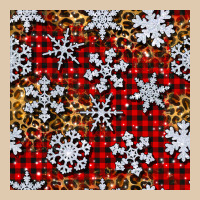 Christmas Snow Crystals With Plaid Seamless Pattern Heavyweight Sweatshirt | Teevron