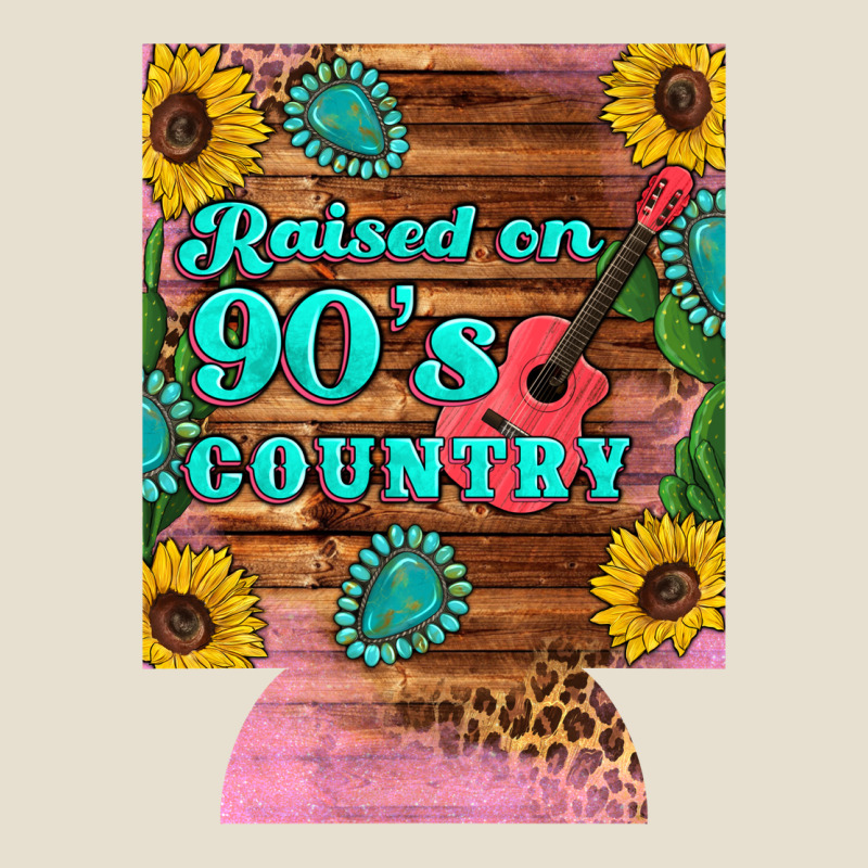 Raised 90's Country Guitar Cactus Sunflower's 12 Oz Can Cooler (regula Urban Heavy Tee by Artiststas | Teevron
