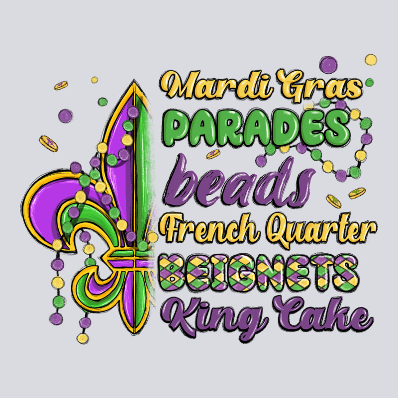 Mardi Gras Parades Beads French Quarter Beignets K Zipper Hoodie by MaliasSmallBusiness | Teevron