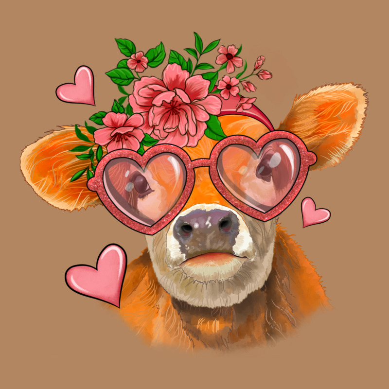 Valentines Day Orange Cow Long Sleeve Tee by Jasminsmagicworld | Teevron