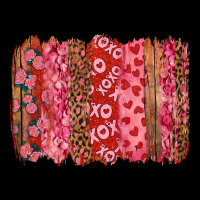 Valentine's Day Brushstrokes With Roses Heavy Core Tee | Teevron