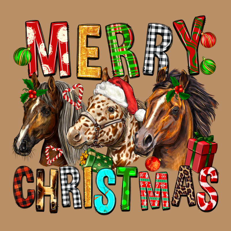 Merry Christmas Horses Vintage Hoodie by FaDigitalArtStudio | Teevron