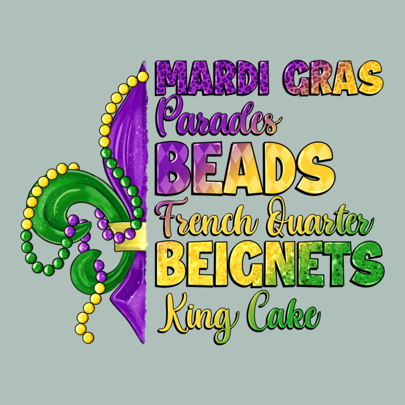 Mardi Gras Parades Beads French Quarter Beignets K Heavyweight Hoodie by LillyAllenDesigns | Teevron